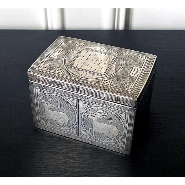 Art Deco Fine Korean Iron Box with Silver Inlay Joseon Dynasty For Sale - Image 3 of 18
