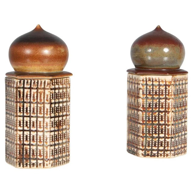 Ceramic Danish Sculptural Vases by Haico Nitzsche for Soholm, 1970s, Set of 2 For Sale - Image 7 of 7