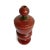 Antique Burmese lacquerware container hand-turned from wood and finished in richly layered cinnabar red lacquer with...