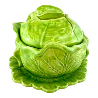 Vintage Mid Century Holland Mold Cabbage Tureen With Underplate For Sale