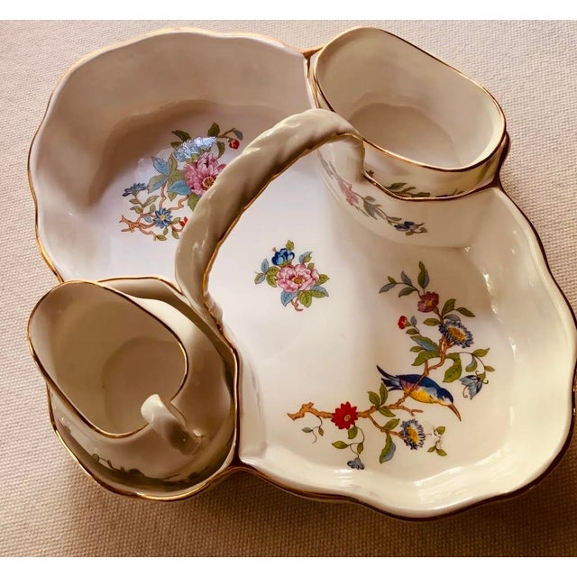 Vintage Aynsley "Pembroke" Bone China Strawberry Basket Set - 3 Pieces For Sale - Image 16 of 18