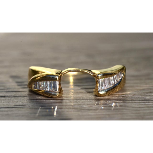 The Maury: Ladies 14K Diamond Sleeve Style Band For Sale - Image 4 of 11