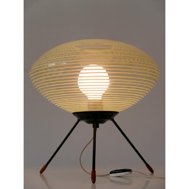 Glass Mid-Century Modern Tripod UFO Table Lamp, 1950s For Sale - Image 7 of 18