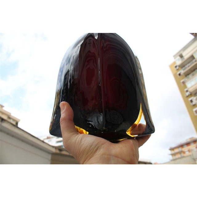 Large Sommerso Murano Glass Bottle by Flavio de Poli, 1960s For Sale - Image 7 of 12