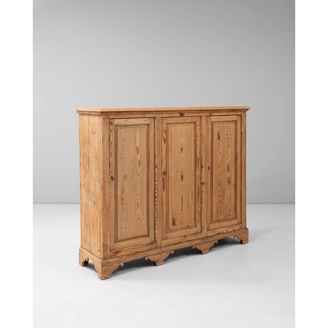 French Provincial Mid 20th Century French Provincial Pine Three-Door Buffet For Sale - Image 3 of 18