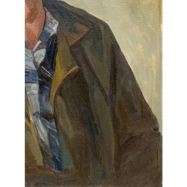 Vintage Oil Painting Portrait, Man With Glasses, Original Art, Collectible Artwork 75-55 For Sale - Image 6 of 6