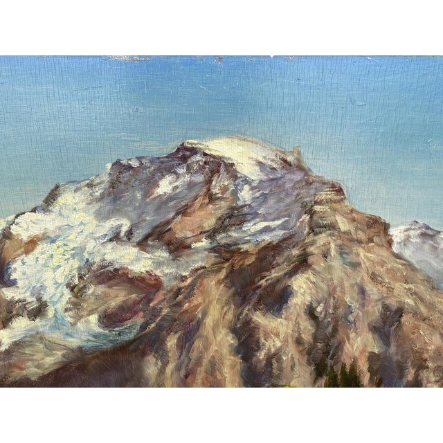Jungfrau Massif Landscape, Early 1900s, Oil on Board, Framed For Sale - Image 9 of 14