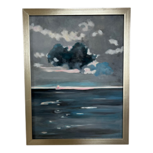 Dark Sky and Pink Light Contemporary Oil Painting by Natalie Mitchell