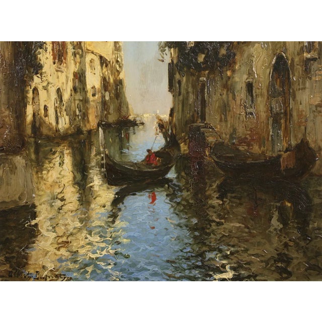 Large Post Impressionist Oil Painting Venice, Albert Duprat 1882-1974 For Sale - Image 11 of 12