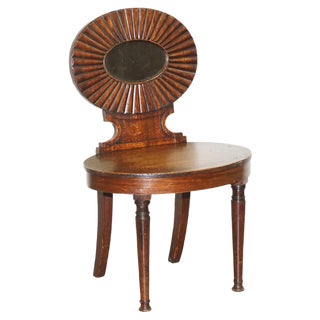 Georgian Shell Back Hall Chair from Gillows of Lancaster, 1780s For Sale