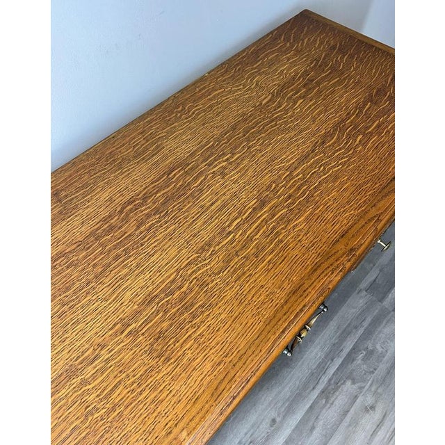 Vintage French Louis XIV Carved Oak Sideboard For Sale - Image 9 of 12