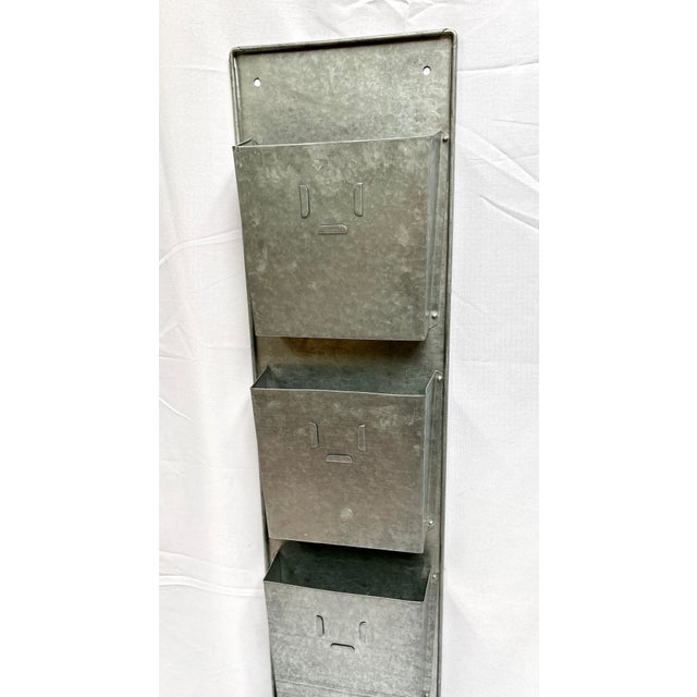 Pottery Barn Galvanized Metal Wall Mount Magazine Rack Chairish