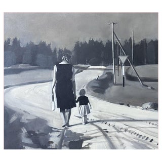 Kristīne Guršpone, Childhood, Oil on Canvas, 2023 For Sale