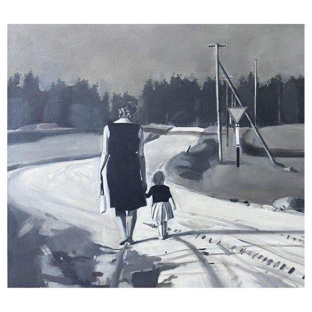 Kristīne Guršpone, Childhood, Oil on Canvas, 2023 For Sale