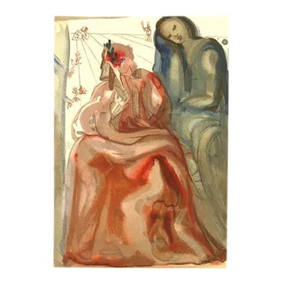 1960s Salvador Dali Woodcut Purgatory 31 Dante Confession For Sale