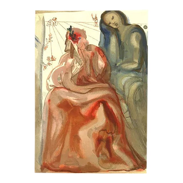 1960s Salvador Dali Woodcut Purgatory 31 Dante Confession For Sale