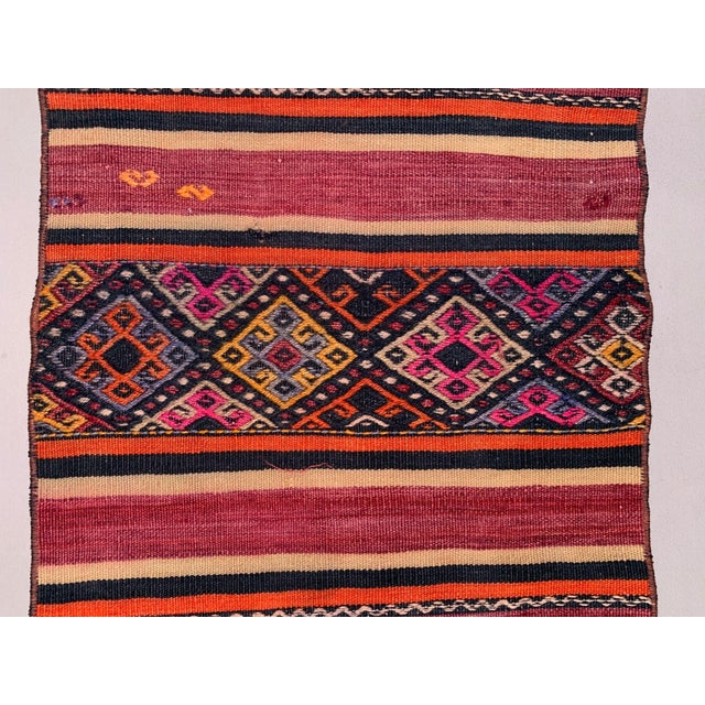 Turkish Narrow Kilim Runner Rug For Sale - Image 6 of 7