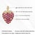 Whimsical Ruby Strawberry Pendant 2.55ct in 14k Yellow Gold With Pave Diamonds For Sale - Image 14 of 17