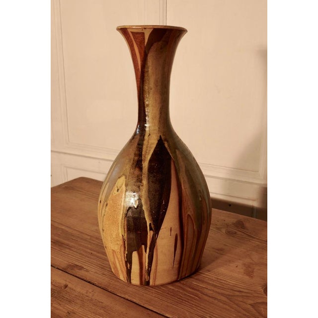 1960s Folk Art Drip Glazed Vase, 1960s For Sale - Image 5 of 6