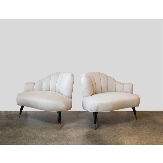 Wood 1950s Karpen of California Hollywood Regency Chairs - A Pair For Sale - Image 7 of 8