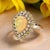 Natural White Opal Diamond Ring 14k Gold 11 TCW GIA Certified, Size 6.25 For Sale - Image 13 of 13