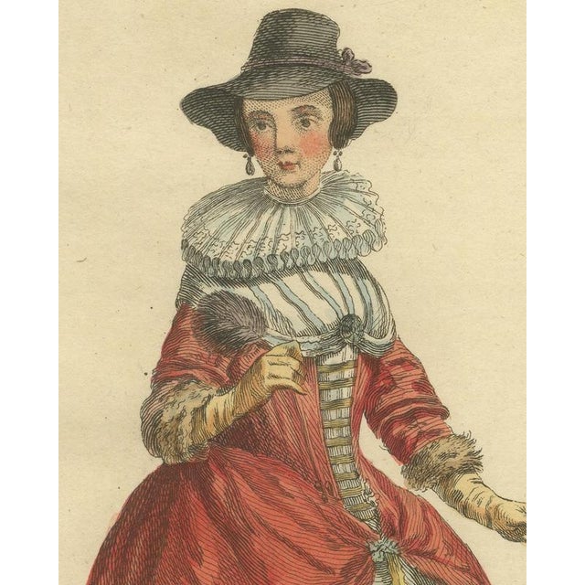 Jefferys, Lady Mayoress of London in 1640, Ruff and Red Gown, 1757, Engraving For Sale - Image 4 of 9
