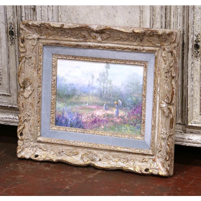 Bring soft color and Impressionist charm to an interior with this lovely Mid Century garden landscape by American artist...