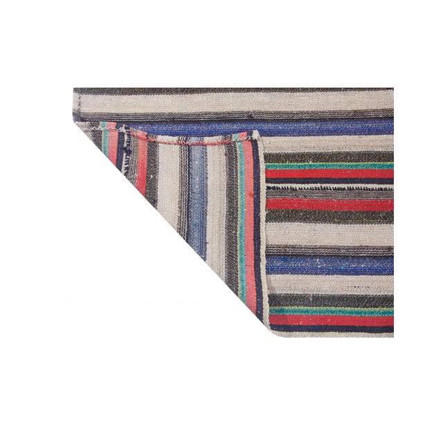 1960s Striped Vintage Decorative Kilim Rug - 6`2 X 7 '7 For Sale - Image 5 of 6