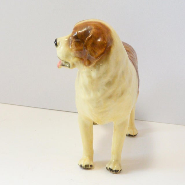 Largest Mortens Studio Saint Bernard Model 816 – 6.5" Tall Rare Studio Scale – 1940s American Ceramic Masterpiece For Sale - Image 4 of 10