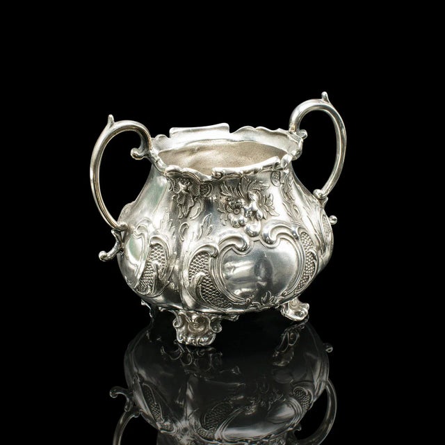 Antique 4 Piece Tea Service, English, Silver Plate, Coffee Pot, Edwardian, 1910 For Sale - Image 9 of 12