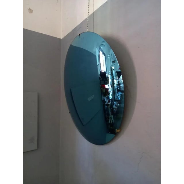 Convex Blue Mirror with Adjustable Iron Structure, in Flawless conditions. Designed from 2000 I have official proof of...