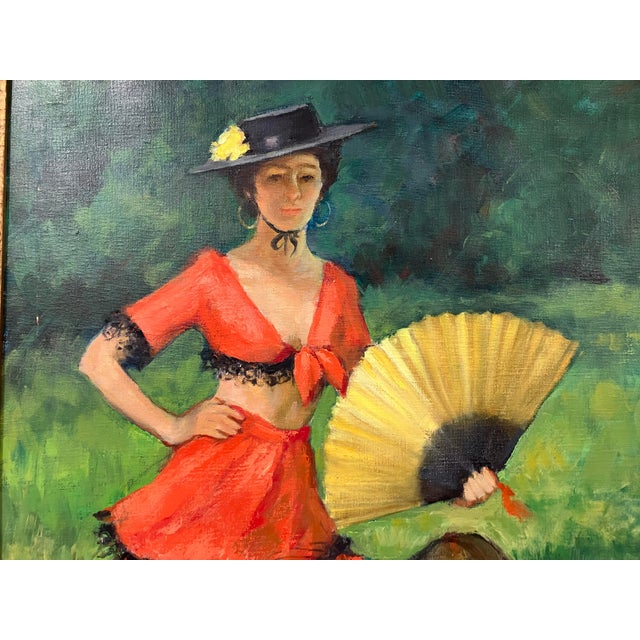 This oil on canvas is signed Mildred Jones(1899-1992) She was born in Scranton, Pa. Studied in Philadelphia and the Paris...