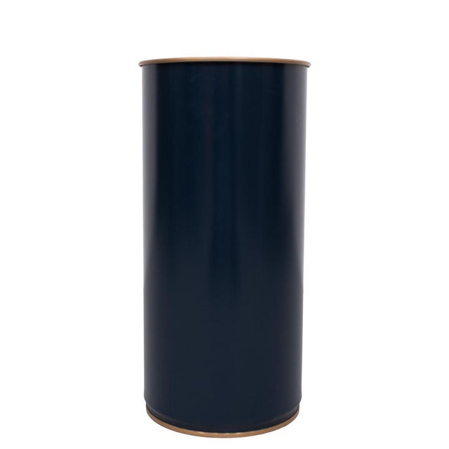 Mid-Century Modern Lady Clare Dark Blue Metal Umbrella Stand, England, 1970s For Sale - Image 3 of 7
