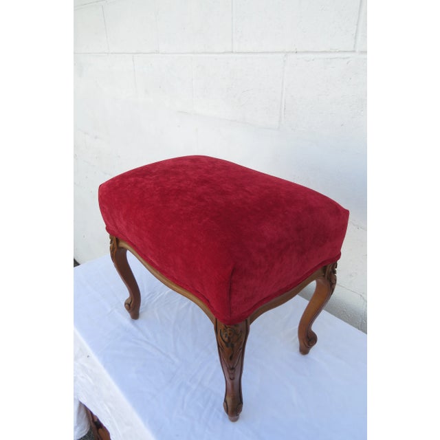 French Vintage 1960s Footstool Ottoman 6129 For Sale - Image 9 of 14