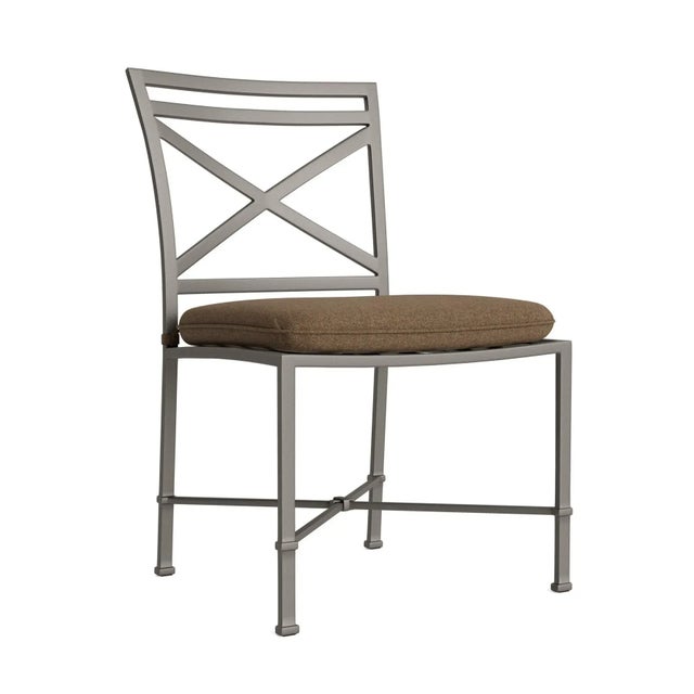 Brown Jordan Venetian Side Chair, Mica frame with Fusion Moccasian fabric For Sale - Image 12 of 12