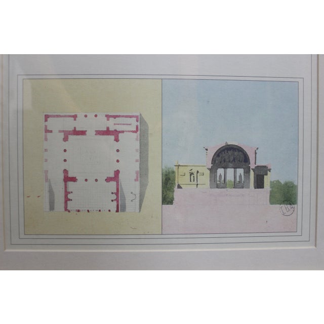 Traditional "Pavillon De Reunion" Architectural Plate For Sale - Image 3 of 3