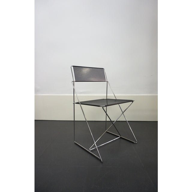 Metal Nuova X-Line Stackable Chairs by Niels Jørgen Haugesen for Magis, 1970s, Set of 4 For Sale - Image 7 of 14