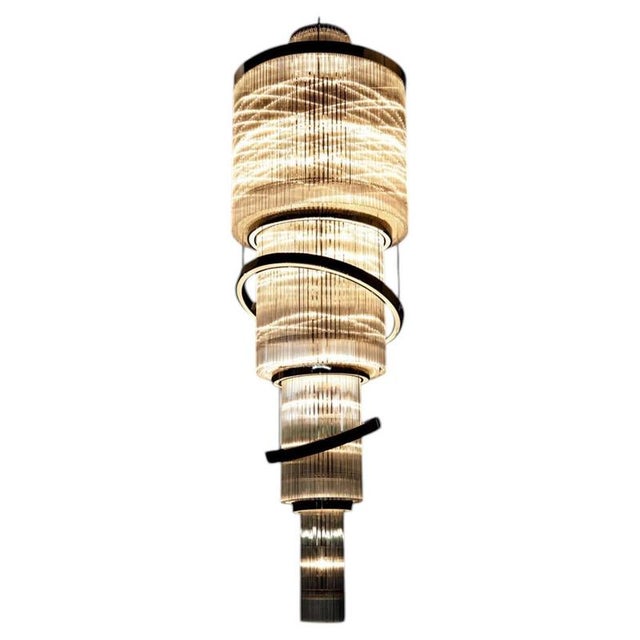 Collection Saturno Chandelier in Metal and Crystal by Jago For Sale - Image 6 of 6