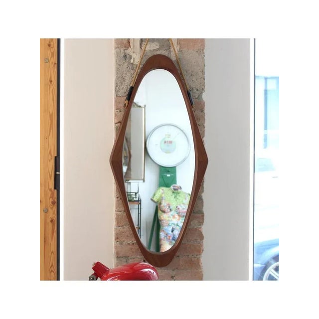 Rhombus Shaped Mirror, 1960s For Sale - Image 9 of 9