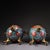 Late 19th Century Late 19th Century Pair of Cloisonné Enamel Tripod Censers With Phoenix Finials, 2200g Total For Sale - Image 5 of 10