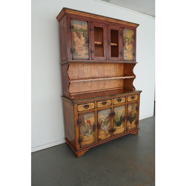 Antique European Painted Country Cupboard For Sale In Austin - Image 6 of 18