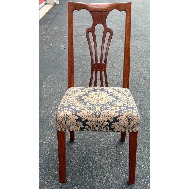 Hepplewhite Late 20th Century Solid Rosewood Hepplewhite Dining Chairs - Set of 6 For Sale - Image 3 of 12