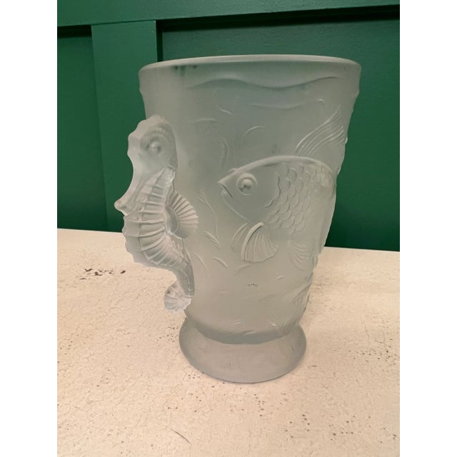 Art Deco 1930s Vintage Barolac Josef Inwald Sea Life Vase For Sale - Image 3 of 5