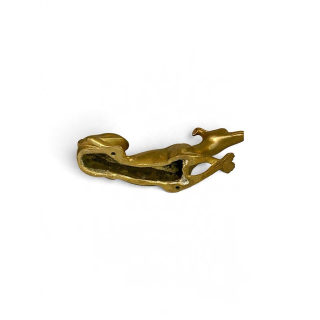 French 1970s French Mid-Century Brass Greyhound Mount Figurine For Sale - Image 3 of 3