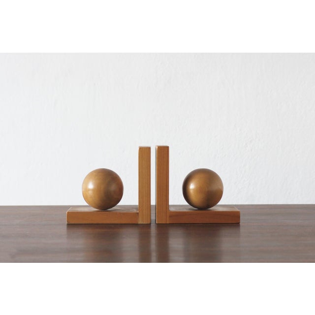 Mid-Century Modern Wooden Bookends, 1950s, Set of 2 For Sale - Image 6 of 6