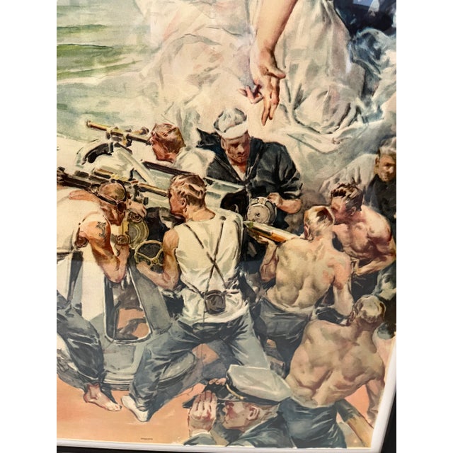 Wood Early 20th Century WW1 Howard Chandler Christy Liberty Loan Poster, Framed For Sale - Image 7 of 10