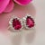2010s Natural Pink Tourmaline Diamond Stud Earrings 14k W Gold 2.02 TCW Certified For Sale - Image 5 of 18