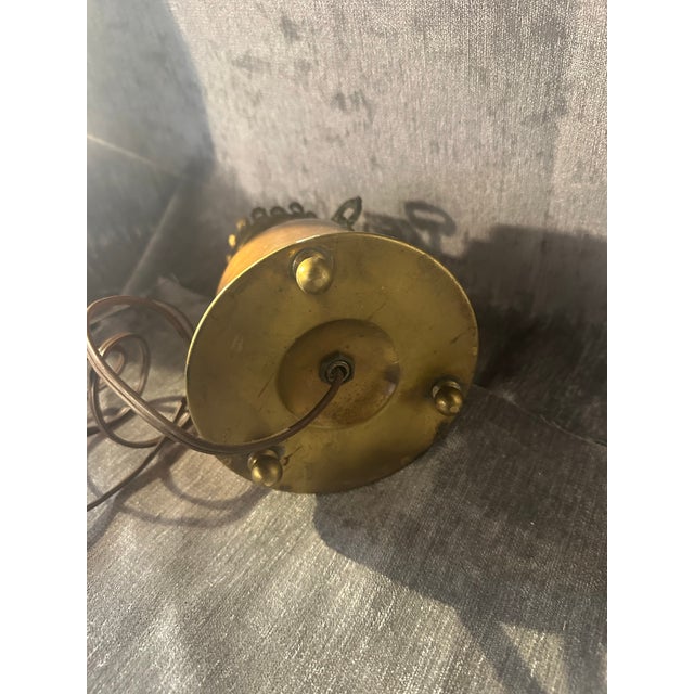 Antique Copper Oil Lamp- Electrified For Sale - Image 4 of 5