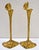 Pair of German Art Nouveau / Jugendstil Gilded Bronze Calla Lily Candlesticks attributed to Richard Muller Each has a 3...