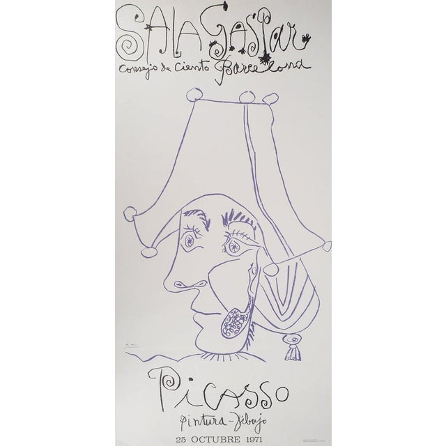 Pablo picasso (1881-1973) pintura sala gaspar exhibition barcelona, 1971 offset lithography printing (tone by tone) signed...